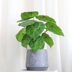 Decoraciones <span class=keywords><strong>de</strong></span> Escritorio para Sala <span class=keywords><strong>de</strong></span> Estar u Oficina, Plantas Artificiales en Maceta <span class=keywords><strong>de</strong></span> Seda Estilo Europeo Hechas a Mano, Flores Artificiales Realistas, Pequeñas y Verdes - Product Image 6