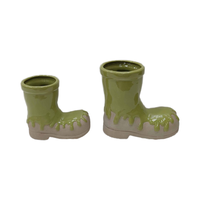 Petit pot de fleurs moderne en céramique en forme d'animal avec finition émaillée, design traditionnel durable pour le bureau, l'espace de vie et le jardin