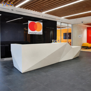 Mostrador de Recepción Blanco para Oficina, Diseño de Lujo Personalizado en Corian, Estilo Moderno para Salón de Belleza, Spa, Hotel, <span class=keywords><strong>Consultorio</strong></span> Dental - Product Image 3