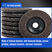 Disque à lamelles Fortunebrasive 4 pouces (100 mm) en oxyde d'aluminium calciné bleu, grain 40-120, pour meuleuse d'angle, polissage de métaux et acier inoxydable, OEM