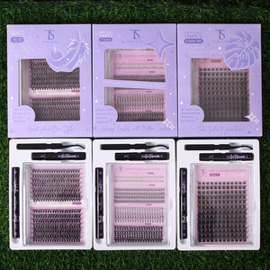 Tùy Chỉnh Nhãn Hiệu Riêng C D Curl Phân Khúc Pre-Cắt Tự Làm Ngày Lông Mi Cụm Kit Lash Cụm Bán Buôn - Product Image 2