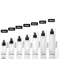 Ensemble de flacons cosmétiques givrés à étiquette privée avec boîte cadeau de haute qualité