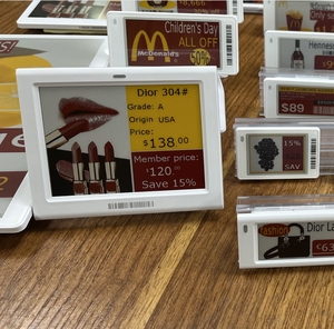 Étiquette de prix intelligente avec écran E Ink, 4 couleurs, 4,2 pouces, Wifi, Bluetooth 5.0, nouvelle arrivée, système numérique ESL pour la vente au détail - Product Image 1