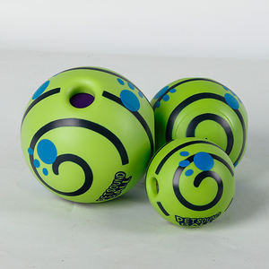 Durable Wobble Sound Dog Toy Interactive Waggle Giggle Rolling Ball 8.8cm 11cm 14cm Tailles Nettoyage des dents Parfait Fournitures pour animaux de compagnie - Product Image 4