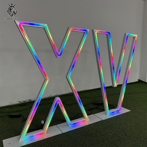 Enseignes lumineuses en néon personnalisées Simba Sign, cadre en acier 3D, lettres en néon, enseignes LED pour les décorations de fête d'anniversaire de 15 ans et de 30 ans - Product Image 1