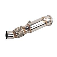 Tuyau de raccordement avant en acier inoxydable de qualité supérieure de 4 pouces avec joint flexible pour 535i 640i X5 X6 N55 3.0L Turbo 2015-2019