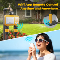 Timer Air Digital WiFi Pintar Kontrol Aplikasi Tuya Nirkabel Desain Baru untuk Pengairan Taman dan Penggunaan Luar Ruangan