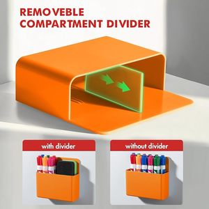 Haute qualité en plastique magnétique effaçable à sec marqueur stylo support aimant fort maison bureau école organiser horloge généreux compartiments - Product Image 2