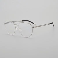 Gafas Ópticas Plegables de Titanio con Diseño de Doble Viga y Logotipo Personalizado Unisex de Fábrica de Gafas de Shenzhen, Gafas de Lectura con Forma de Diamante