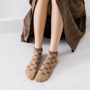 Nuove Calzette da Donna in Cotone Stile College, Trendy, con Lettere, Assorbenti, Sottili, Stile Giapponese, a Taglio Basso - Product Image 3