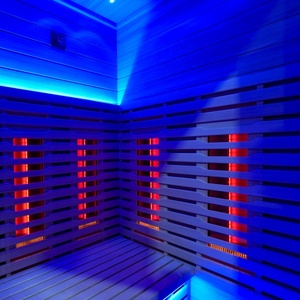 Tùy chỉnh màu sắc phòng tắm hơi màu đen khung trong nhà Hồng ngoại 4 chỗ ngồi phòng tắm hơi với <span class=keywords><strong>wifi</strong></span> - Product Image 5