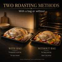 Sacs de cuisson personnalisés imprimés en héliogravure pour la cuisson au four de dinde et de poulet, utilisables au micro-ondes pour la cuisine domestique