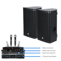 10 İnç Tam Aralıklı DJ Hoparlör Seti, Amplifikatör, Sequencer, KTV Preamp, Mikrofon, Ses Ekipmanları ile Parti İçin Karaoke