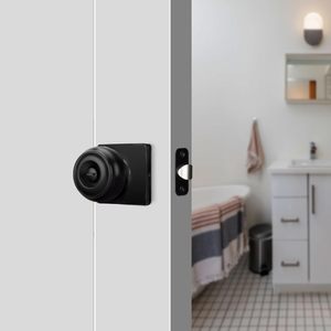 आधुनिक उच्च गुणवत्ता वाले स्टेनलेस स्टील इंटीरियर सुरक्षा दरवाजे हार्डवेयर वाटरप्रूफ टिकाऊ काले कीलेस मार्ग बाथरूम नॉब लॉक - Product Image 6