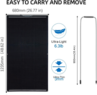 Films solaires flexibles ultra-minces 110W Topcon HJT Panneau solaire BIPV Façade Shenzhen Solares Paneles Extérieur Soleil Voiture AHONY eGo S110W