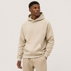 OEM Hoodie Manufacturers 100% Cotton <b>Pullover</b> Hoodie Solid Color Blank Logo Print Design High Quality <b>Men</b> Hoodie - Product Image 2