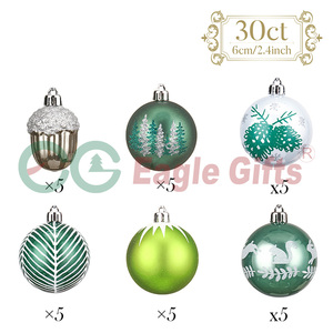 EAGLEGIFTS Ornements de Noël en argent vert frais peints à la main au design original de noisette, décorations de Noël - Product Image 6