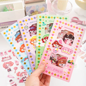 مجموعة ملصقات مزخرفة برسومات كرتونية مجموعة ملصقات ودفاتر مذهبة لطيفة مجموعة هدايا الدفاتر DIY ملصقات الفتيات - Product Image 5