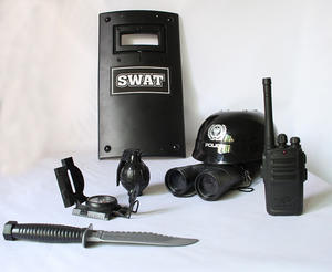 อุปกรณ์เสริมของเล่นทหารสำหรับเด็ก ของเล่นจำลองอาวุธทหาร ชุดเล่นบทบาทสมมติ ของเล่นโล่กันกระสุน SWAT สำหรับการรักษาความปลอดภัย - Product Image 5