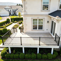 Rampe de balcon en aluminium thermolaqué, balustrade de sécurité extérieure pour terrasse et balcon, fabrication usine