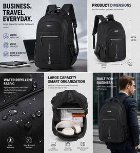 15.6 Inch <b>Waterproof</b> Durable, Oxford Laptop <b>Backpack</b> Portable College Student Kackpack For Men Business Travel Laptop Bag/ - Product Image 2