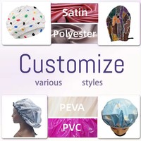 CHENGHE Vente en gros Bonnet de douche intérieur EVA imperméable en satin extra large avec bande élastique pour femmes Bonnet de bain surdimensionné réutilisable