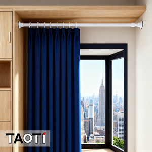 No trapano facile installazione retrattile asta asta telescopico <span class=keywords><strong>tende</strong></span> per bovindo lungo decorazione per la casa per il bagno cucina - Product Image 4