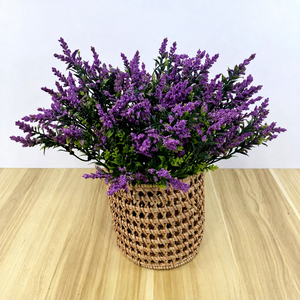زهور لافندر اصطناعية بالجملة من الحرير الصناعي لتزيين حفلات الزفاف والمنازل - Product Image 1