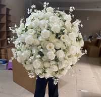 Boules de fleurs de luxe en soie pour mariage et fête, vente en gros d'usine