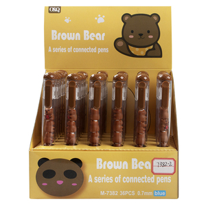 O & Q Mới Thiết Kế Sáng Tạo Tự Làm Xiên Utiles Tiêu Điểm Hạt Bút Bi Bút Kawaii Phim Hoạt Hình Động Vật Bút capibara Trường Nhựa - Product Image 5