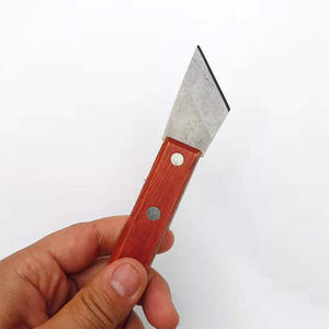 Grattoir à écorce d'arbre multi-usages, lame fixe en acier au manganèse, manche rouge, pour jeunes pousses d'arbres fruitiers, grattoir à déchiqueter à double usage - Product Image 4