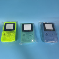 Coque de remplacement adaptée à la console de jeu Nintendo GBC, coque neuve de couleur, adhésif conducteur lumineux, miroir