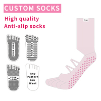 Chaussettes de sport Pilates en coton de haute qualité, respectueuses de la peau, avec logo personnalisé, couleur estivale, sangle et logo