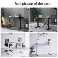 Bureau assis-debout ergonomique à double moteur, hauteur réglable, moderne, en métal, pour le bureau