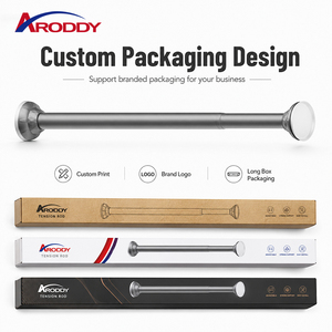 ARODDY Barra de Cortina Resistente de 32 mm Sin Perforación, de 47.<span class=keywords><strong>2</strong></span>-114.<span class=keywords><strong>2</strong></span> Pulgadas, Antideslizante, Patentada, de Acero al Carbono, OEM, para División de Habitaciones - Product Image 4