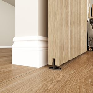 Kit porta scorrevole interno moderno Hotel con Hardware invisibile in legno finito - Product Image 5