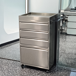 Armoire à outils de salon de coiffure en acier inoxydable, armoire de barbier pour le rangement et l'organisation - Product Image 4