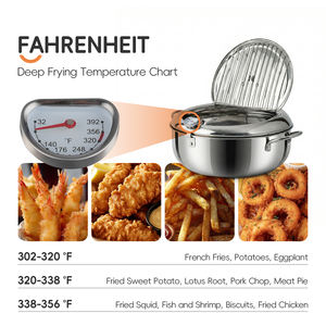 <span class=keywords><strong>Friteuse</strong></span> à tempura japonaise en acier inoxydable 304 avec thermomètre et filtre, ustensile de cuisson <span class=keywords><strong>pour</strong></span> friture profonde - Product Image 2