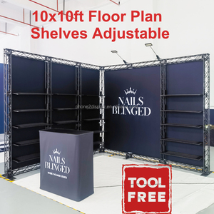 10x10定制彩色印刷模块化货架工具免费便携式展览桁架贸易展展位 - Product Image 4
