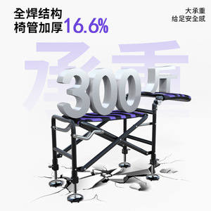 Folding Fishing Chair Carbon Steel Height Adjustable All Terrain Foldable Outdoor Use - Product Image 3
