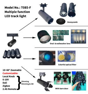 Foco LED de Riel LEDEAST T085-F para Museos, Galerías y Exposiciones, Antideslumbrante, 15W 20W 25W 32W, Zoom 15-55D, Interruptor DIP - Product Image 2