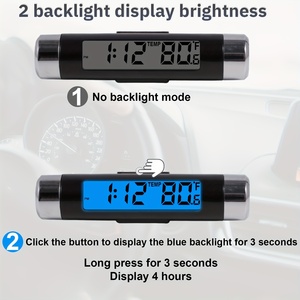 Car <strong>Clock</strong> and Temperature With Fahrenheit Backlight 2-in-1, Small Electronic <strong>Clock</strong> for Dashboard Car <strong>Clock</strong>, Vehicle <strong>Digital</strong> Dash - Product Image 5