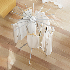 Multifunctionele Opvouwbare Wasstandaard Octopus Cilinder Droogrek Besparende Hanger Voor Badkamer Woonkamer Draaibaar - Product Image 3