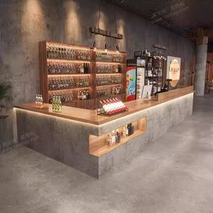 مكتب استقبال خشبي عصري للمنزل بار صالة ألعاب رياضية مطعم فنادق أثاث تجاري وصديقي - Product Image 2