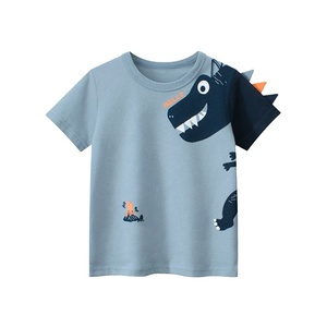Camiseta de algodón 100% para niños, camiseta de manga corta con diseño estampado de <span class=keywords><strong>dinosaurios</strong></span> de alta calidad - Product Image 1