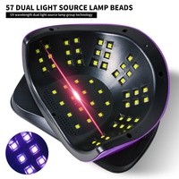 Sèche-ongles LED UV incrusté de diamants, haute puissance, photothérapie avec technologie de détection, en plastique, pour le séchage des ongles
