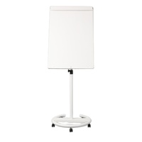 Tableau blanc magnétique rond pliable standard avec cadre en aluminium réglable, roulettes verrouillables, logo personnalisé accepté AF22