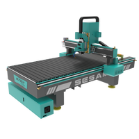 Routeur CNC ATC 1325 à commande numérique facile à utiliser, changeur d'outils automatique, 3 axes, broche simple, moteur de 9 kW, engrenage pour l'industrie de la décoration