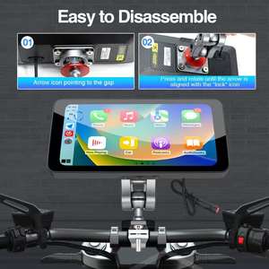 Pour BMW uniquement L-300 Système intelligent pour moto Linux CarPlay Android Auto TPMS Écran IPS 6,23 pouces Étanche IP67 - Product Image 6