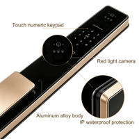 Gezichtsherkenning Smart Lock 3D-vingerafdruk Wachtwoordkaart Sleutel Nachtschoot WiFi-app Afstandsbediening voor aluminium huisbeveiliging Cloud